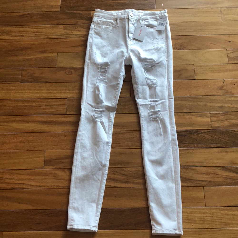 Good American white ripped jeans! Never worn!
